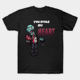 You Stole My Heart Valentine Zombie T-Shirt